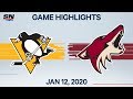 NHL Highlights | Penguins vs. Coyotes – Jan. 12, 2020