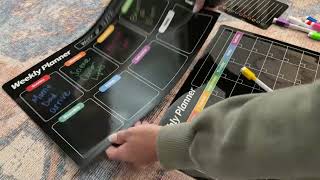 Review: FINDMAG Black Magnetic Dry Erase Calendar Set #calendar #magnetic #amazonfinds #amazon