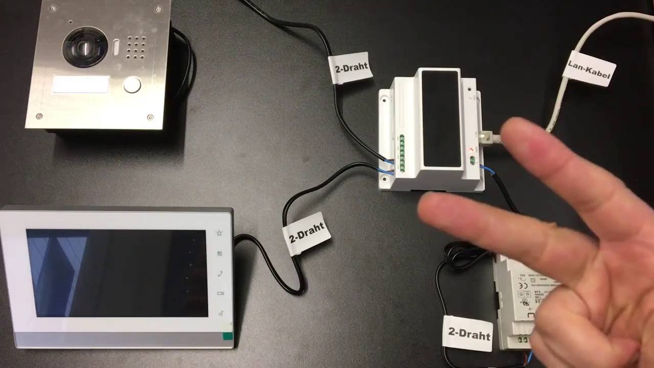 Anbindung Einer 2 Draht Bus Ip Video Tursprechanlage Youtube