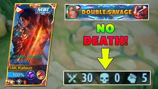 30 KILLS! LANCELOT ZERO DEATH CHALLENGE WITH DOUBLE SAVAGE!! 😨 | AGGRESSIVE LANCE PLAY STYLE 2022! 🔥