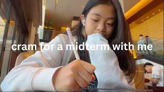 study vlog 📂📝 cram for a midterm with me