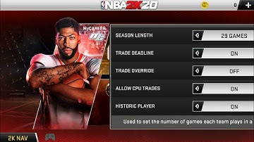 NBA 2K20 v76 v78 Android MyCareer Short Season using Gameguardian[v75 v77 txtfile added]