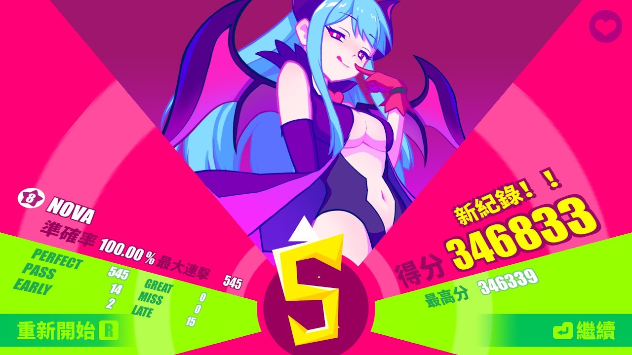 Muse Dash - NOVA / Notorious(Nota & TRIAL) (Hard★8 / 100% All Perfect)