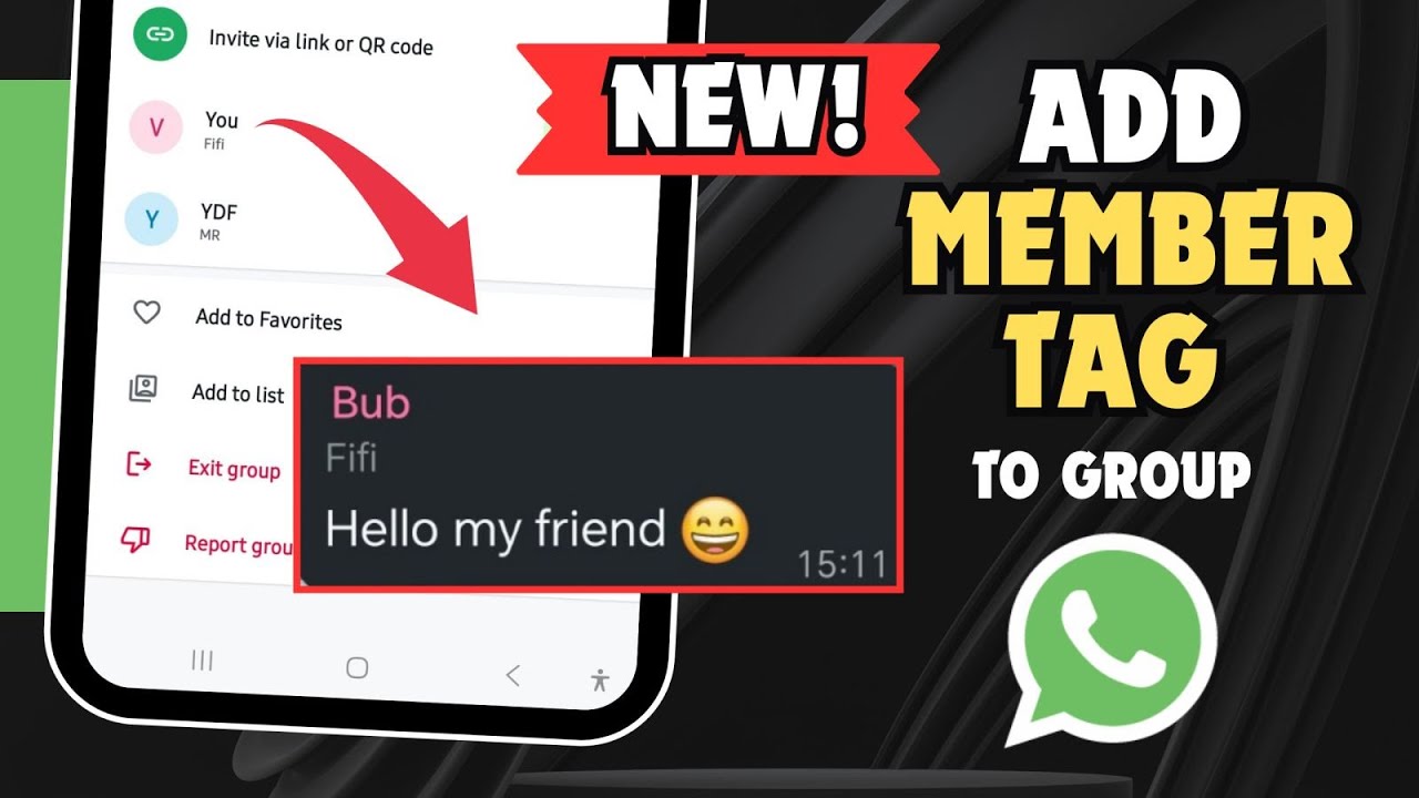 WhatsApp: How to Use “Add Member Tag” in Group (NEW UPDATE) - YouTube