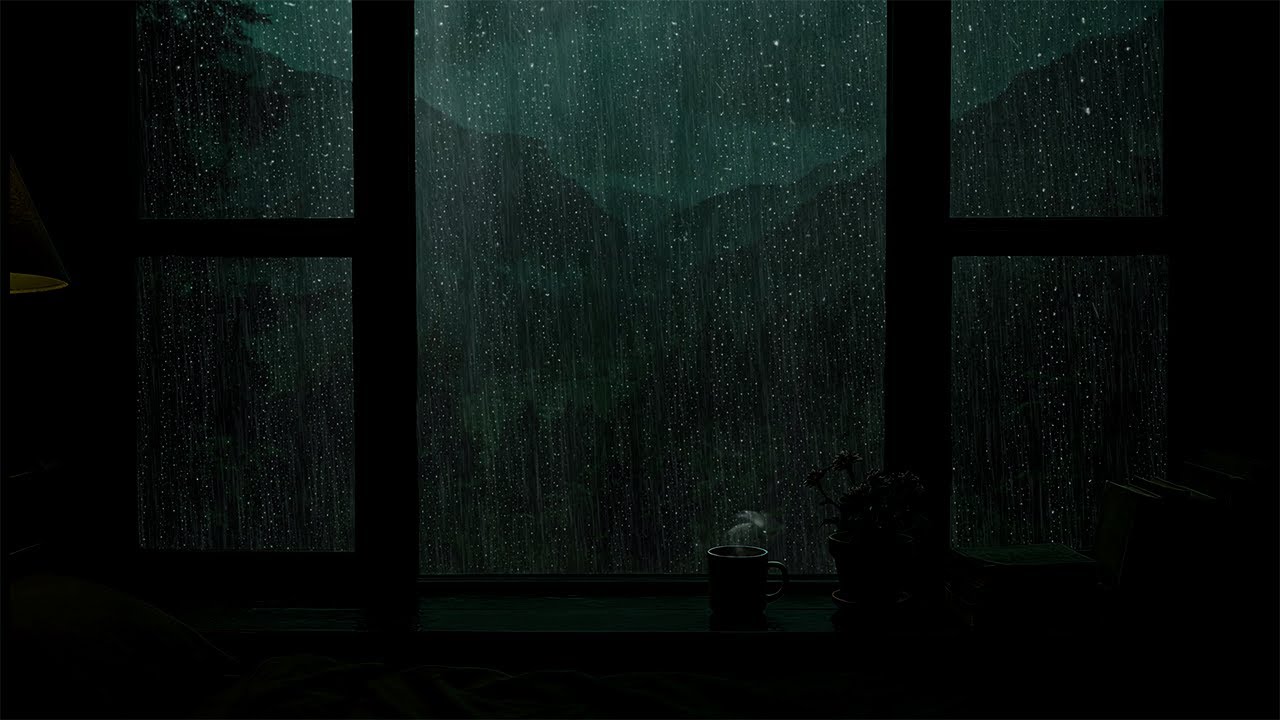 Soft Night Rain at the Window | Calm Ambience for Stress Relief and Rest