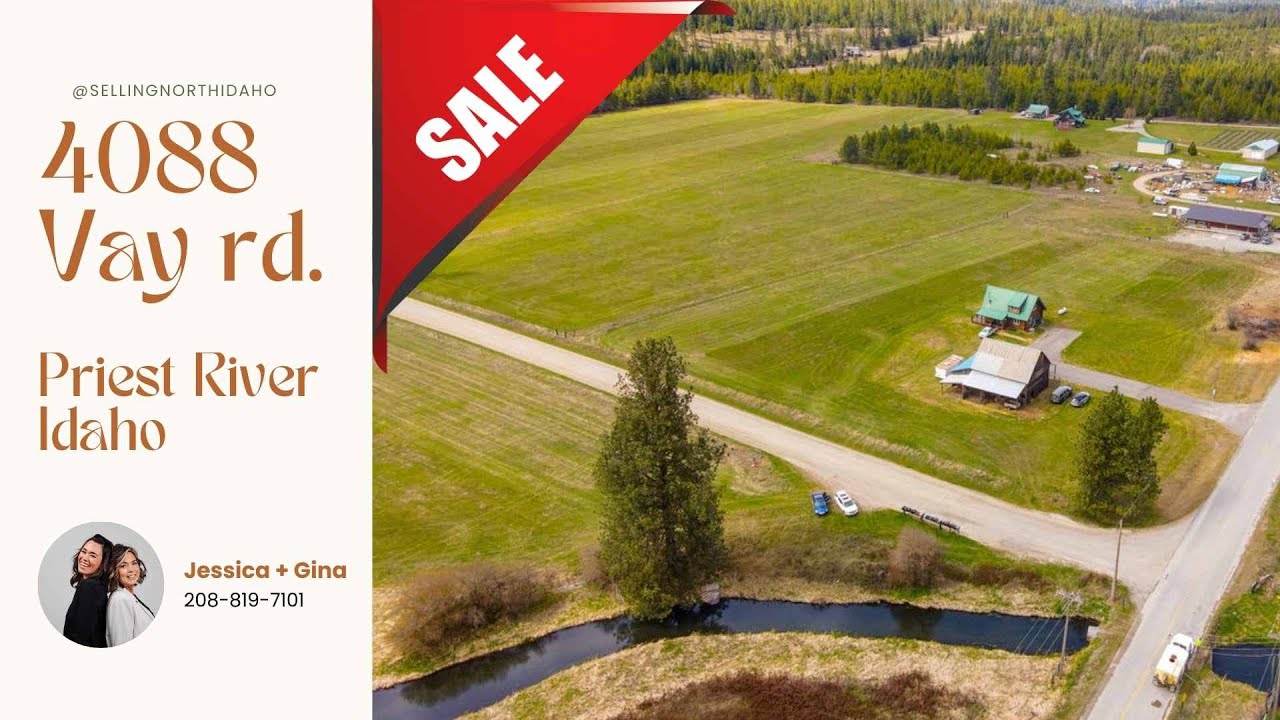 FOR SALE! 10.25 Acres with Log Cabin and Creek in North Idaho!