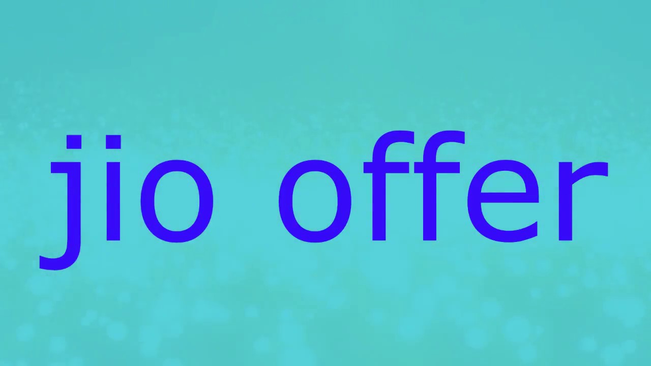 Jio Offer || in hindi || 2018