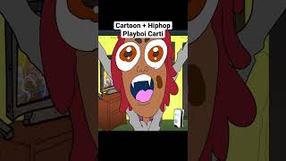 Cartoons into Hiphop Artist , Playboi Carti #shorts #playboicarti #2danimation #hiphopartist #short