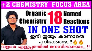 Details 18 named reactions / Organic Chemistry / Plus two chemistry focus area / Focus points / in malayalam Guide