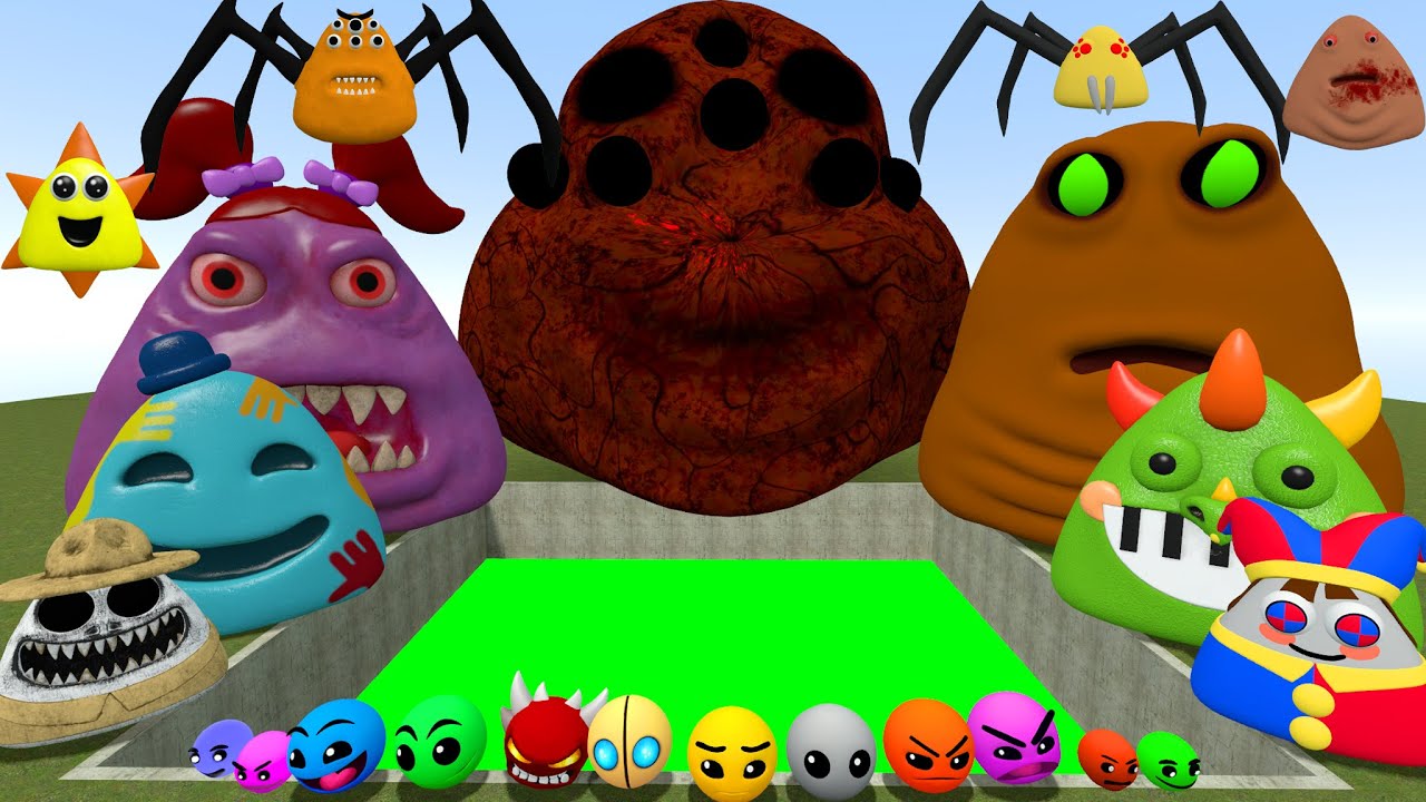 УНИЧТОЖЬТЕ ВСЕ 3D СЕМЬИ МЕСТИ ПОУ БОУ И СЕМЬИ ГЕОМЕТРИИ ДЭШ ИЗ ROBLOX В ТОКСИЧНОЙ ДЫРЕ Garry's Mod