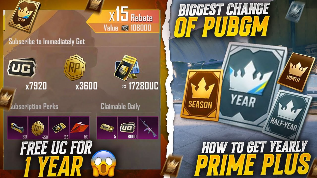 How To Get Yearly Prime Plus | Free Uc For 1 Year😱 | Biggest Change Of ...