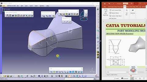 CATIA TUTORIALS (PART MODELLING) LESSON 17 (EXERCISE & REMOVE MULTISECTION SOLID)