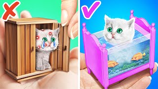 Acuario para un gatito 🐟 *Dispositivos y manualidades para mascotas* Casa secreta en un armario🐶