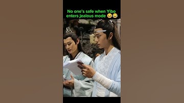 Jealous Yibo strikes again 😆💚 #yizhan #theuntamed #wangyibo #xiaozhan #bjyx #wangxian #bts #bjyxszd