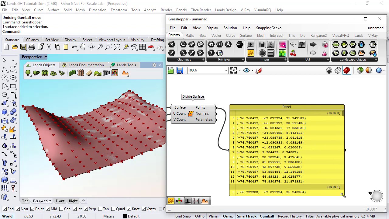 Lands Grasshopper Tutorial 5: create a Terrain from a Surface - YouTube