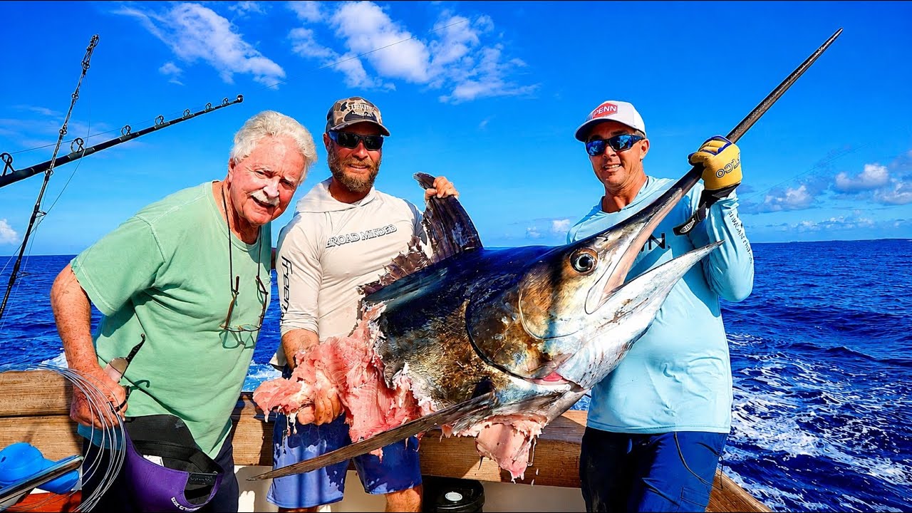 Giant Marlin Ate by Sharks! Day 2 and 3 - Exumas to San Sal Bahamas - EP. 2