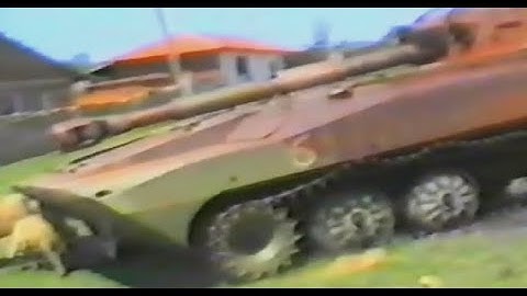 Russian (serbian) Tank Howitzer 2S1 Gvozdika destroyed in Kosovo War 1999