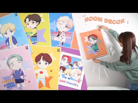 타이니탄 포스터로 방 꾸미기 💜 공기 정화되는 신기한 포스터 리뷰 + 칫솔살균기까지! How to decorate your room with TinyTAN!