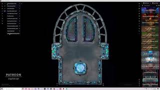 Sunken bridge sci-fi space ship battle map in FVTT