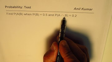 Find Conditional Probability when Probability and Intersection is given