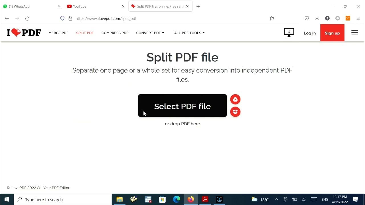 How to split pdf file into multiple pages youtube