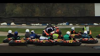 Go kart racing incident #7 - going airborne - full video link in description