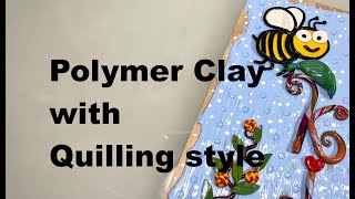 Polymer Clay with Quilling Art. Super simple project. Perfect for beginners screenshot 3