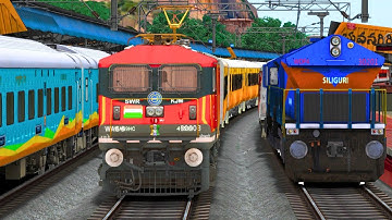 TRAINS LOOP LINE HIGH SPEED OVERTAKE | BUMPY RAILROAD | Train Simulator | Railworks 3 | NTG GAMING