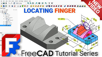 FreeCAD Beginner Course | Module 1 – Lesson 5 | Model Locating Finger from Isometric Drawing