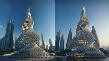Grasshopper Tutorial: Designing a Futuristic Twisting Tower with AI Rendering