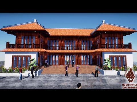 Video Thiết Kế Nhà Gỗ 2 tầng - youtube