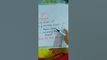 no. of set, subset, proper subset, Nonempty subset kese nilale trick ke sath
