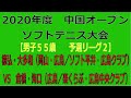 2020年度　中国オープンソフトテニス大会　2020 11 21【男子５５歳　予選リーグ２】徳弘・大多和（岡山・広島／ソフト平井・広島クラブ）－　倉橋・海口（広島／楽くらぶ・広島中央クラブ）