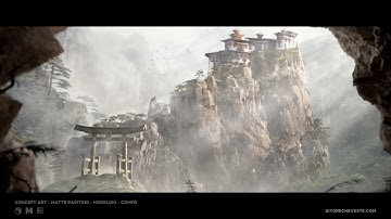 Matte Painting - The hidden temple