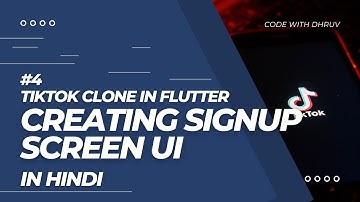 [HINDI] #04 SignUp Screen UI || TikTok Clone In Flutter || Flutter Tutorials In Hindi