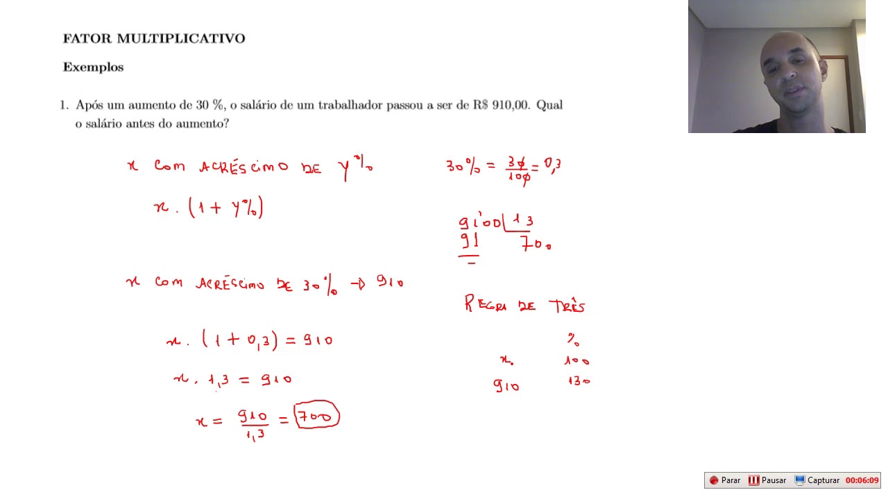Porcentagem: Aula 2 - Fator Multiplicativo - YouTube