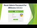 Reset admin password for zkaccess 3551