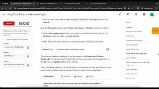 Using Cloud Trace on Kubernetes Engine | GSP484