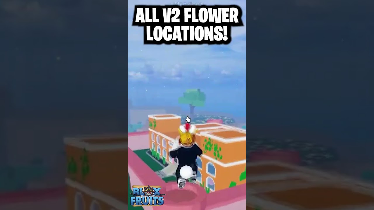 All 3 Flower Locations to get Race V2 In Blox Fruits! (SHORTS