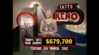 Tatts Keno Draw (March 2002)