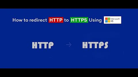 Redirect http to https on Microsoft IIS