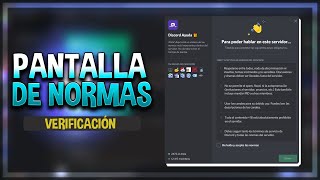 ¡NUEVA FUNCIÓN! Cómo Configurar PANTALLA DE NORMAS en DISCORD | Tutorial