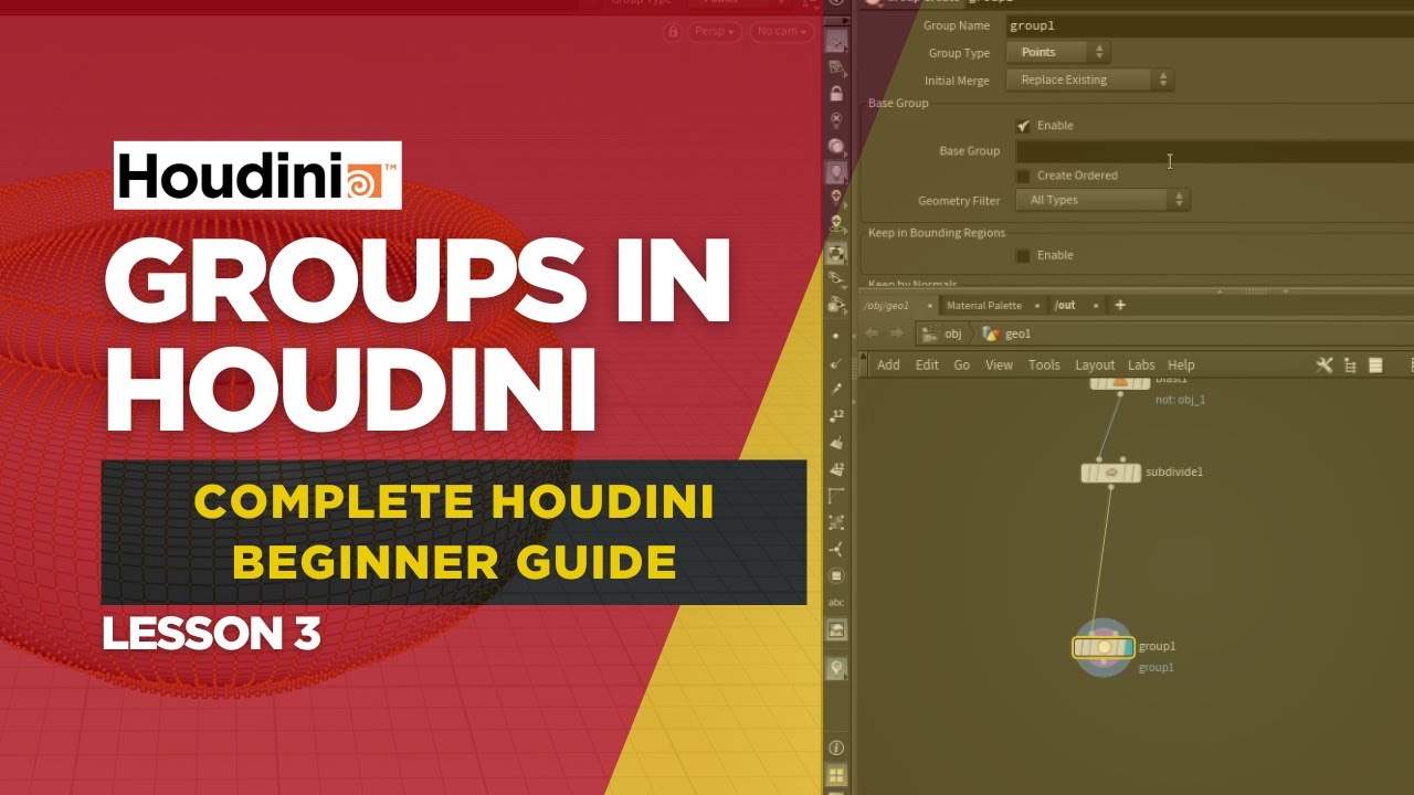 Lesson 3 | Groups in Houdini |Complete Houdini Beginner Guide | No ...