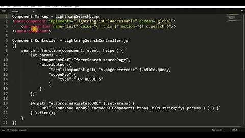 Creating the URL Addressable LC - Lightning Search