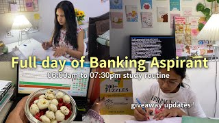 A Day In My Life As Banking Aspirant 12Hours Study Routinegiveaway Updates