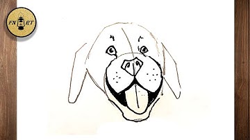 How to draw a dog nose and mouth easy