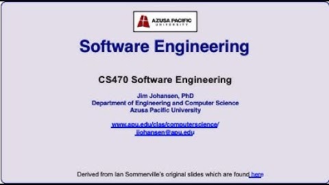 Software Engineering - Ch10