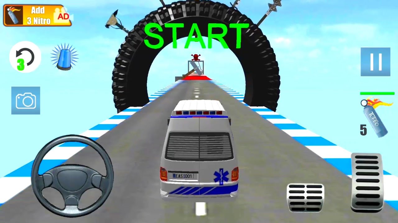 Ambulance Stunt Racing Game - 911 Emergency Rescue Driving - Android Gameplay