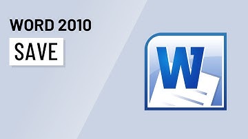 Word 2010: Saving
