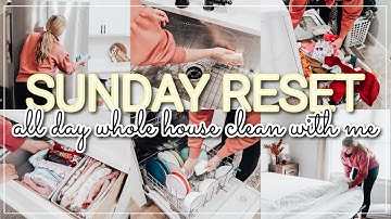✨ SUNDAY RESET ROUTINE | All Day Whole House Clean With Me! | Homemaking Motivation | Whitney Pea